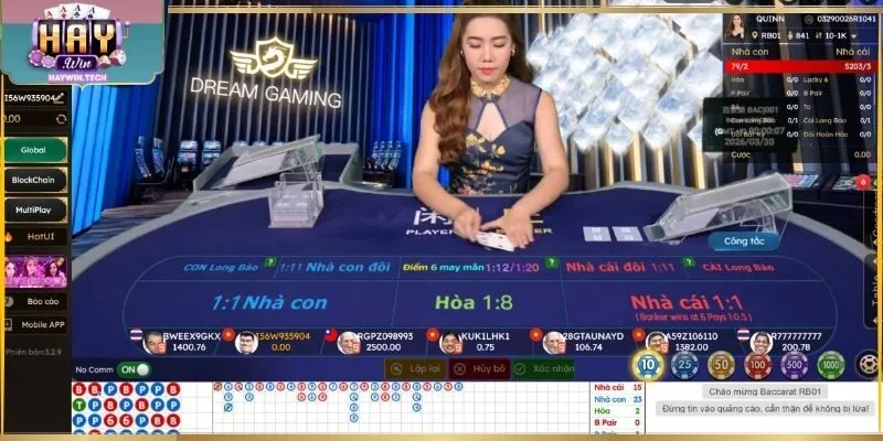 Cơ chế tính điểm trong Baccarat Online